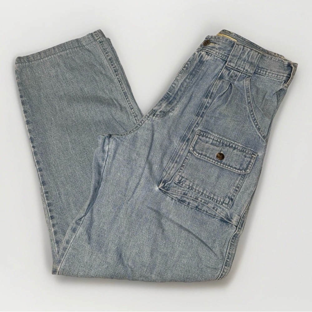 Cabelas 7 Pocket Hiker Vintage Cotton Cargo Jeans, Size 12
